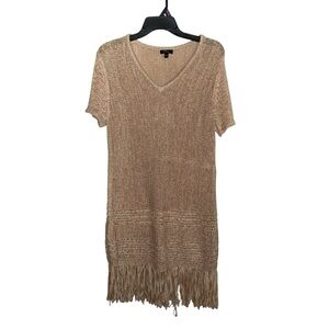 Cupio Beige Knit V-Neck Top